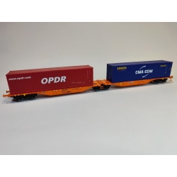 WAGON LAWETA SGGMRSS OPDR-CMA HO 1:87 WAGON TOWAROWY