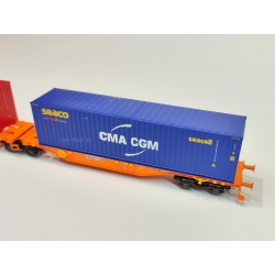 WAGON LAWETA SGGMRSS OPDR-CMA HO 1:87 WAGON TOWAROWY